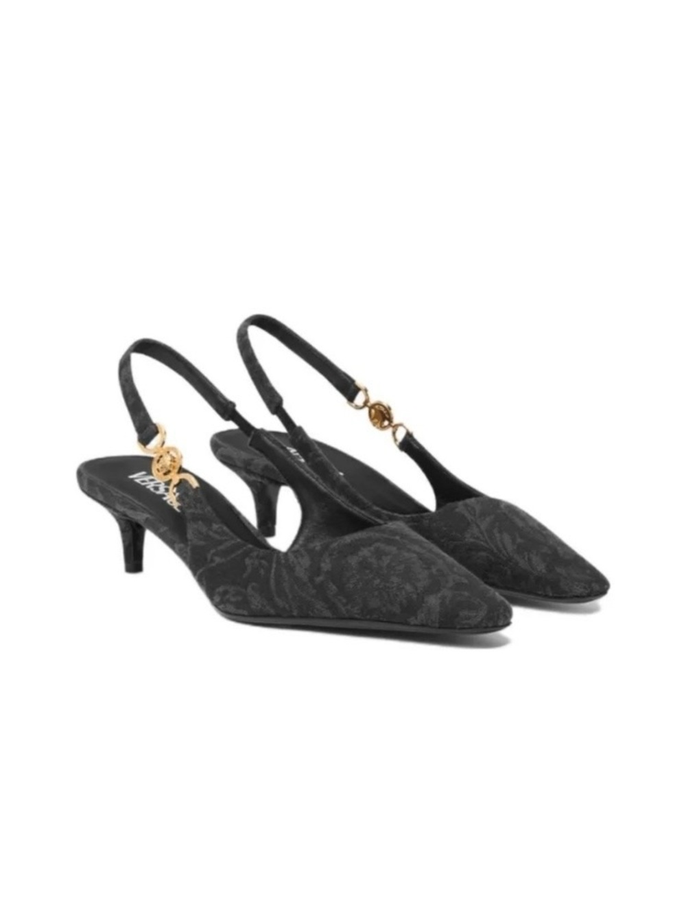 Versace Barocco Medusa '95 Slingback Denim Pumps Women’s Size EU 36/US 6 NIB